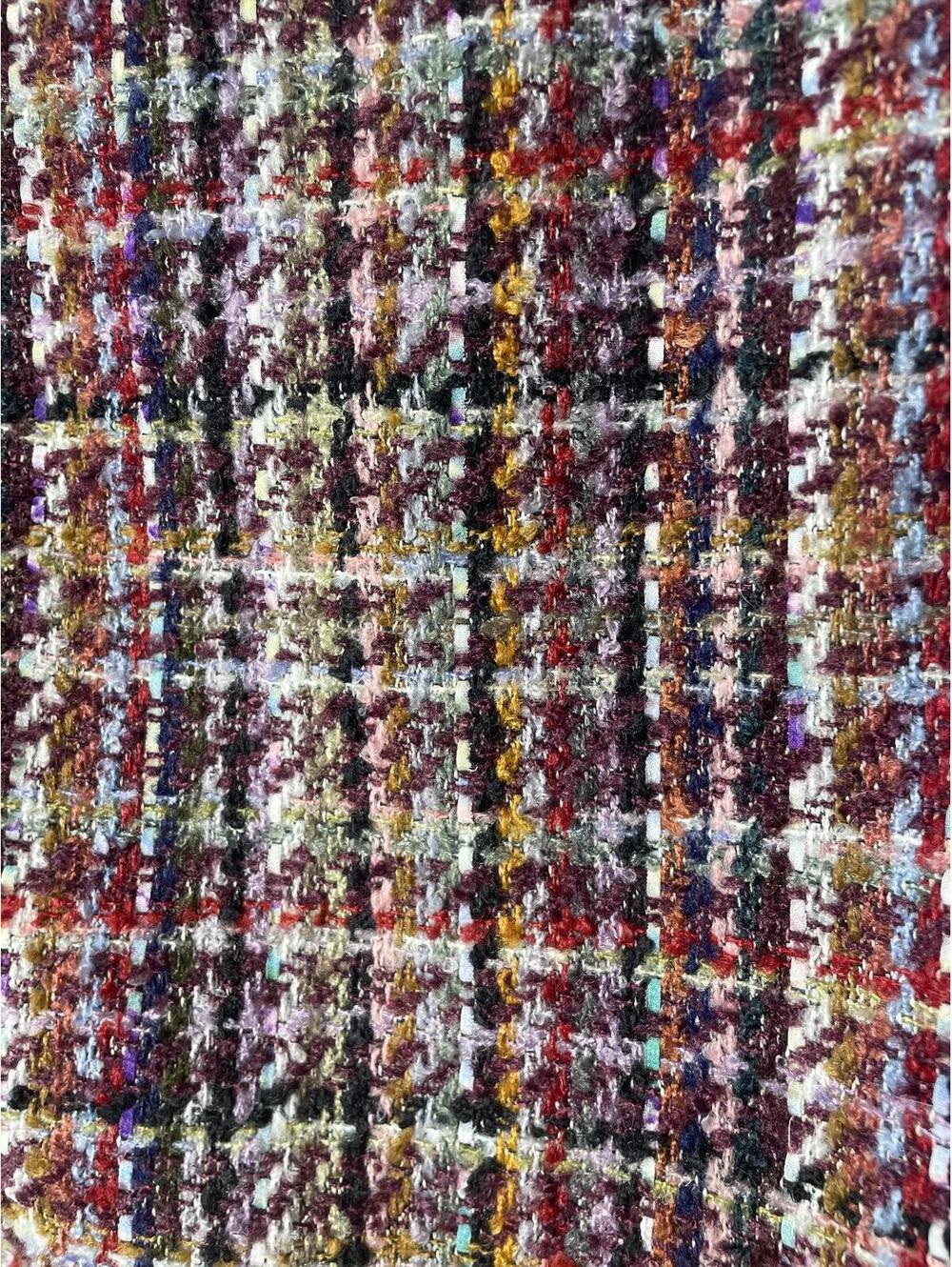 LOFT Tweed Mini Skirt Women's 8 Pockets Gingham Boxy - Picture 7 of 9